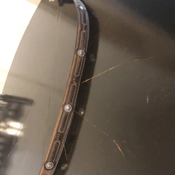 Cavender's Men's Brown Leather Lacing and Conchos Western Belt Size 40 - Picture 12 of 14